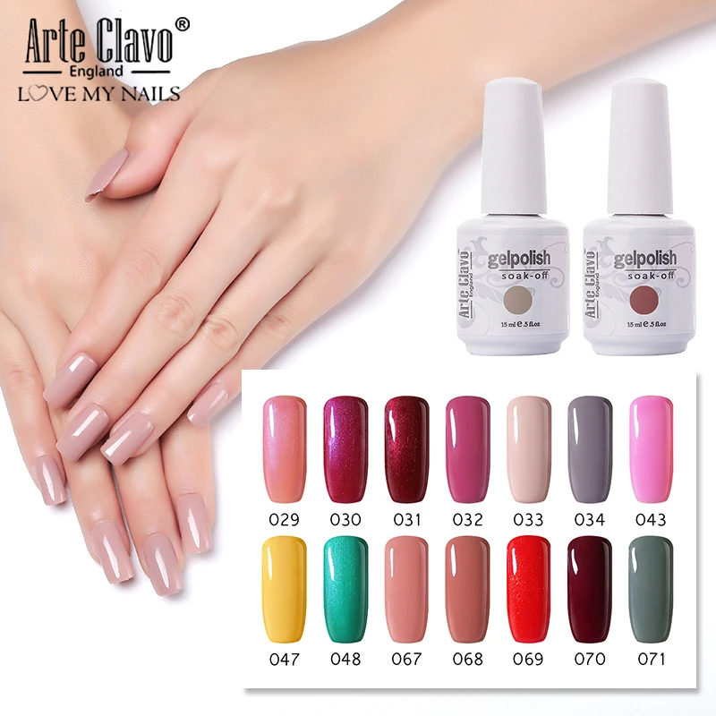 Arte Clavo Gel Nail Polish For Nail Manicure 15ML Gel of Nail Art Design Glitter Semi Permanent Hybrid Soak Off Tops Gel Varnish
Arte Clavo Gel Nail Polish For Nail Manicure 15ML Gel of Nail Art Design Glitter Semi Permanent Hybrid Soak Off Tops Gel Varnish
