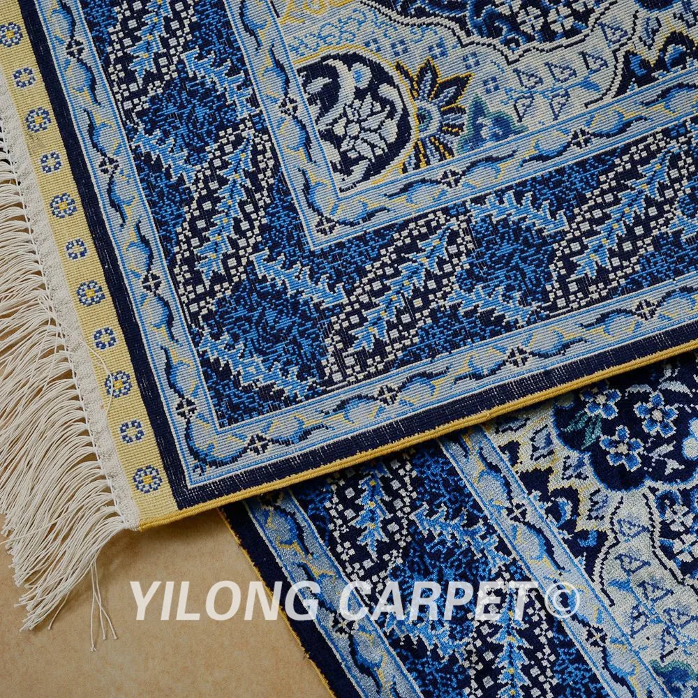 Yilong 2'x3' Oriental silk carpet dark blue handmade exquisite persian rugs (LH768A)
Yilong 2'x3' Oriental silk carpet dark blue handmade exquisite persian rugs (LH768A)