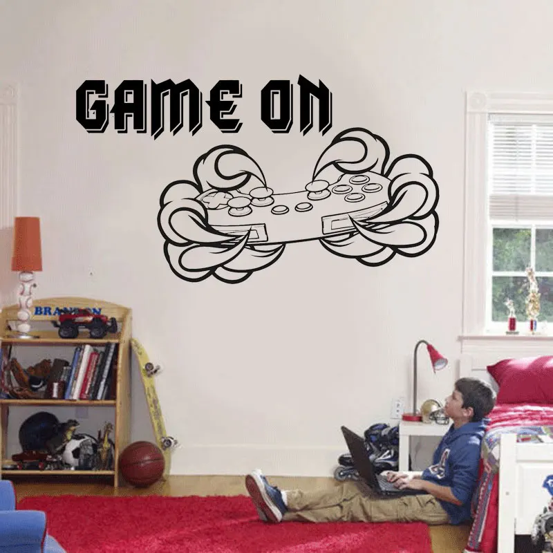 Game On Quotes Controller Wall Sticker Vinyl Home Decor For Kids Room Teens Bedroom Gaming Room Decals Interior Mural A177
Game On Quotes Controller Wall Sticker Vinyl Home Decor For Kids Room Teens Bedroom Gaming Room Decals Interior Mural A177