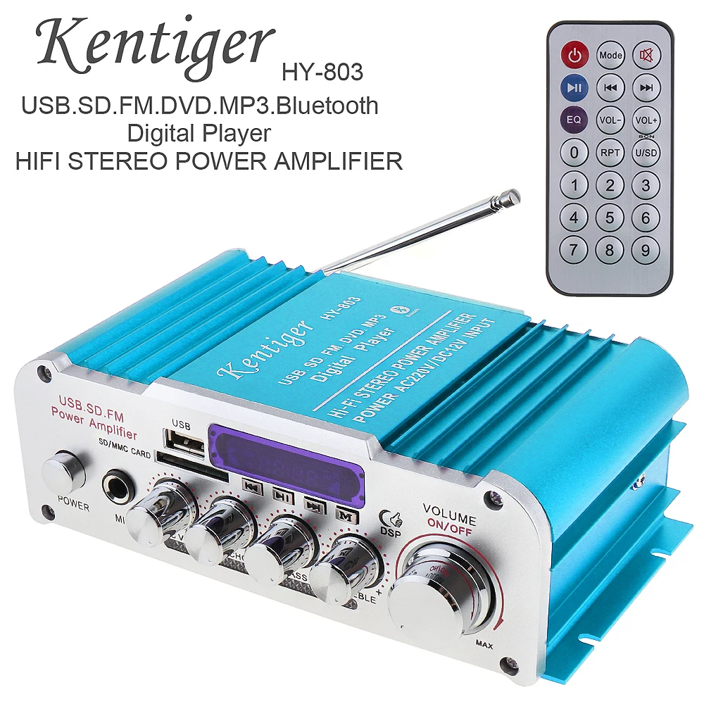 DC12V/AC220V/AC110V 2CH Hi Fi Bluetooth автомобильный аудио усилитель мощности fm радио плеер SD USB DVD