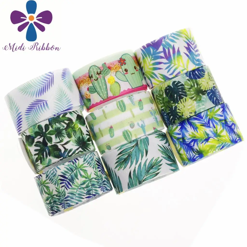 16mm-75mm Green Leaves Series Cute Cactus Printed Grosgrain/Elastic Ribbon Hair Bowknots Making 50yards/roll
16mm-75mm Green Leaves Series Cute Cactus Printed Grosgrain/Elastic Ribbon Hair Bowknots Making 50yards/roll