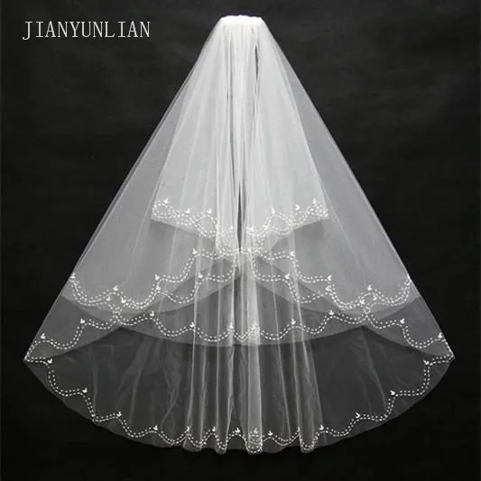 Two-Layer Short Bridal Veils With Sequins Edge Pearls Tulle Cheap Wedding Veil Wedding Accessory Free Shipping In Stock
Two-Layer Short Bridal Veils With Sequins Edge Pearls Tulle Cheap Wedding Veil Wedding Accessory Free Shipping In Stock