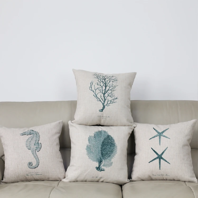 Sea Ocean Decorative Cushion Covers Linen Mediterranean Style Sofa Throw Pillow Case Car Seat Decor Starfish Sea Horse Coral 18"
Sea Ocean Decorative Cushion Covers Linen Mediterranean Style Sofa Throw Pillow Case Car Seat Decor Starfish Sea Horse Coral 18"