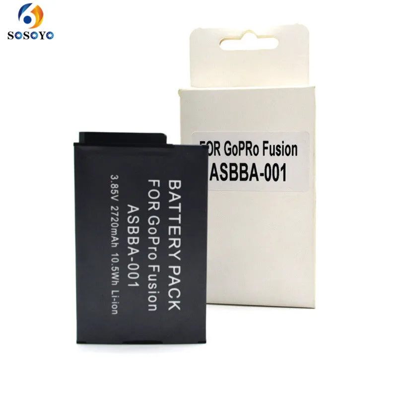 2720 mAH запасная батарея ASBBA 001 батареи для Gopro Fusion VR 360 градусов аксессуары