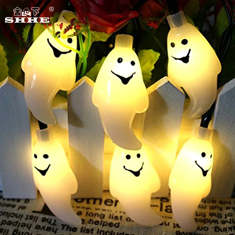 20Leds Battery Operated Halloween Ghost LED String Lights Halloween holiday Christmas Party Garden Decoration Garland Lighting
20Leds Battery Operated Halloween Ghost LED String Lights Halloween holiday Christmas Party Garden Decoration Garland Lighting