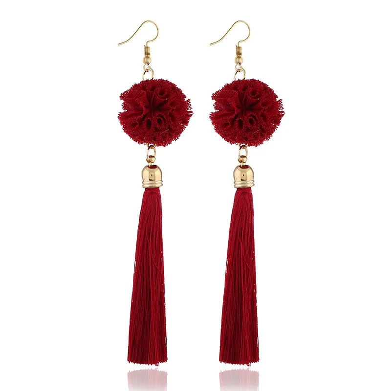 Elegant Pompom Ball Long Tassel Earrings For Women Bohemian Handmade Fringed Hanging Drop Earrings Fashion Statement Jewelry
Elegant Pompom Ball Long Tassel Earrings For Women Bohemian Handmade Fringed Hanging Drop Earrings Fashion Statement Jewelry