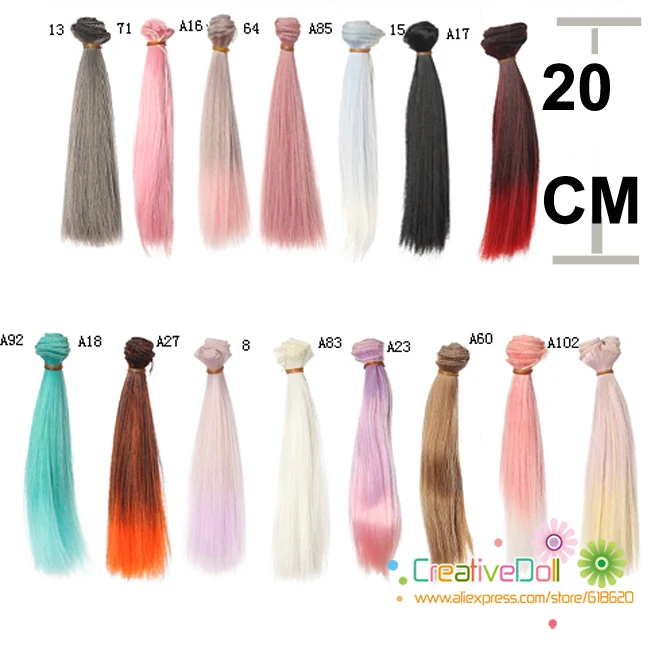 Кукла с прямыми волосами для шарнирной куклы 20 см|hair locks hair extensions|wigs large cap sizehair wigs
