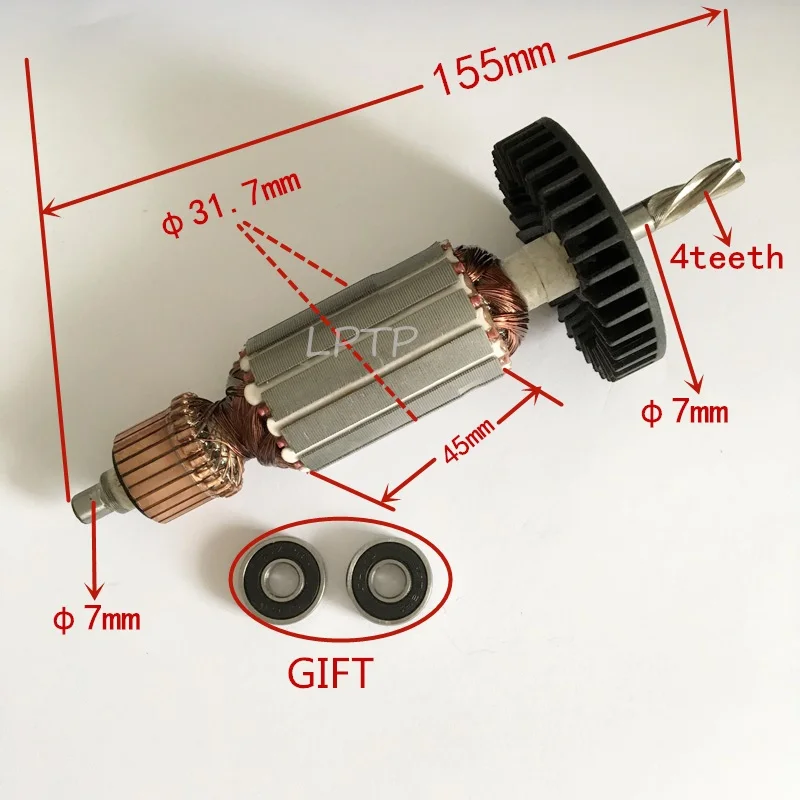 Ротор двигателя с 4 зубьями для дрели Makita HP1620, HP1641, HP1640, HP1621, HP1641F, HP1621F, AC220-240V
Ротор двигателя с 4 зубьями для дрели Makita HP1620, HP1641, HP1640, HP1621, HP1641F, HP1621F, AC220-240V