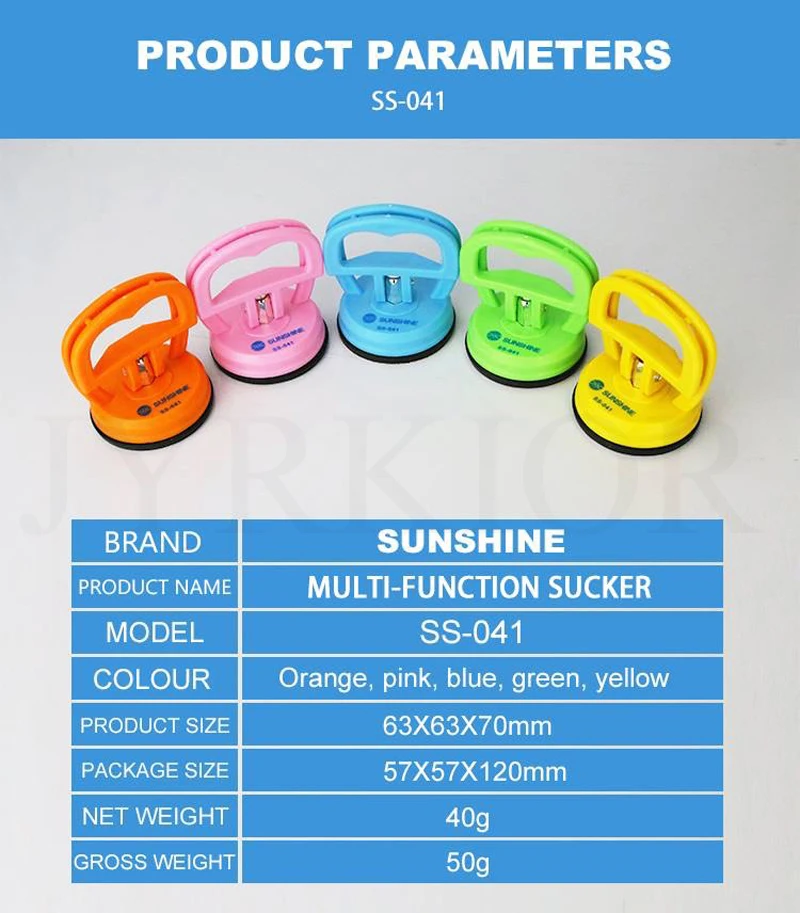 Jyrkior SS-041 Multi-Function Sucker Heavy Duty Suction Cup Mobile Phone Opening Repair Tool for iPhone iPad LCD Screen Opening
Jyrkior SS-041 Multi-Function Sucker Heavy Duty Suction Cup Mobile Phone Opening Repair Tool for iPhone iPad LCD Screen Opening