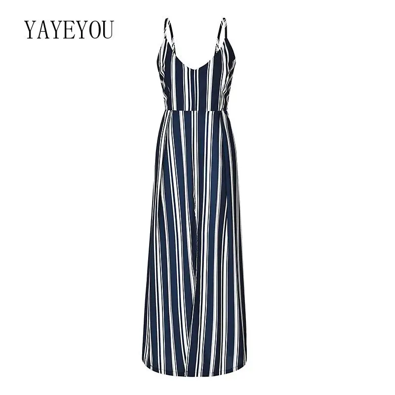 YAYEYOU Summer 2020 Women Robe Dress V-Neck Striped Suspended Boho High Waist Loose Sexy Backless Split Ladies Dresses
YAYEYOU Summer 2020 Women Robe Dress V-Neck Striped Suspended Boho High Waist Loose Sexy Backless Split Ladies Dresses