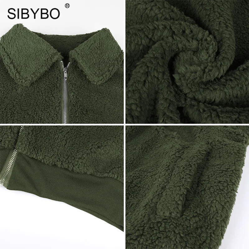 SIBYBO Teddy Cozy Warm Winter Jacket Women Long Sleeve Pockets Slim Women Coats and Jackets Solid Casual Autumn Women Tops
SIBYBO Teddy Cozy Warm Winter Jacket Women Long Sleeve Pockets Slim Women Coats and Jackets Solid Casual Autumn Women Tops