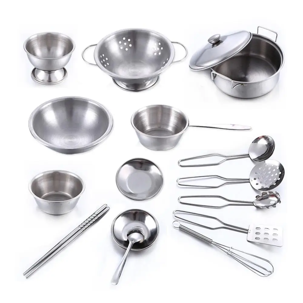 Stainless Steel Kids House Kitchen Toys Cooking Cookware Pots Pans Pretend Play Playset Utensils
Stainless Steel Kids House Kitchen Toys Cooking Cookware Pots Pans Pretend Play Playset Utensils
