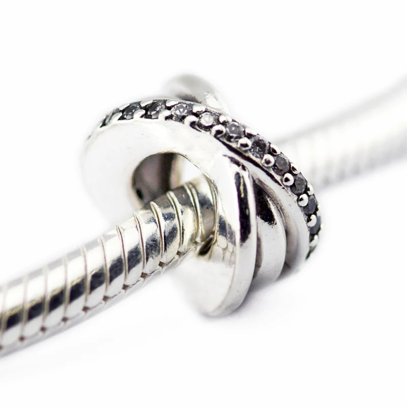 Hot Sale Sterling-Silver-Jewelry 925 Silver Beads Fits Brand Bracelet Galaxy Charm with Clear CZ for Jewelry Making DIY | Украшения и