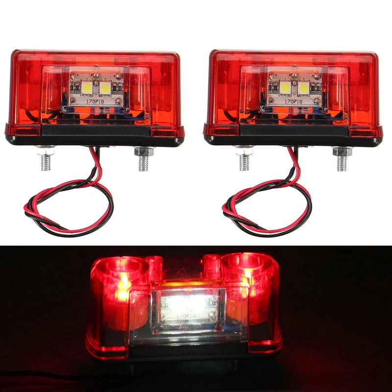 1 Pair 12V 24V LED Car License Plate Light Car Rear Tail Lamp for Motorcycle Boats Aircraft Automotive Trailer RV Truck
1 Pair 12V 24V LED Car License Plate Light Car Rear Tail Lamp for Motorcycle Boats Aircraft Automotive Trailer RV Truck