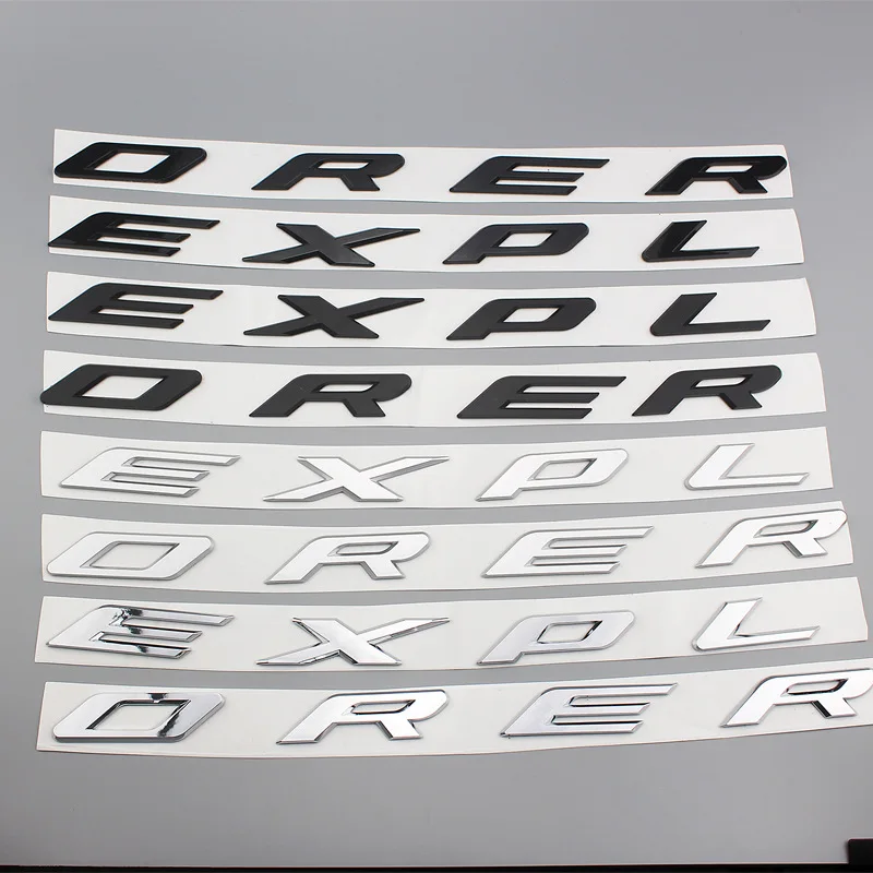 3D ABS черный/серебристый для 2012 2013 2014 2015 2016 Ford Explorer Sport DIY EXPLORER Fix Letters Hood Эмблема Хром
