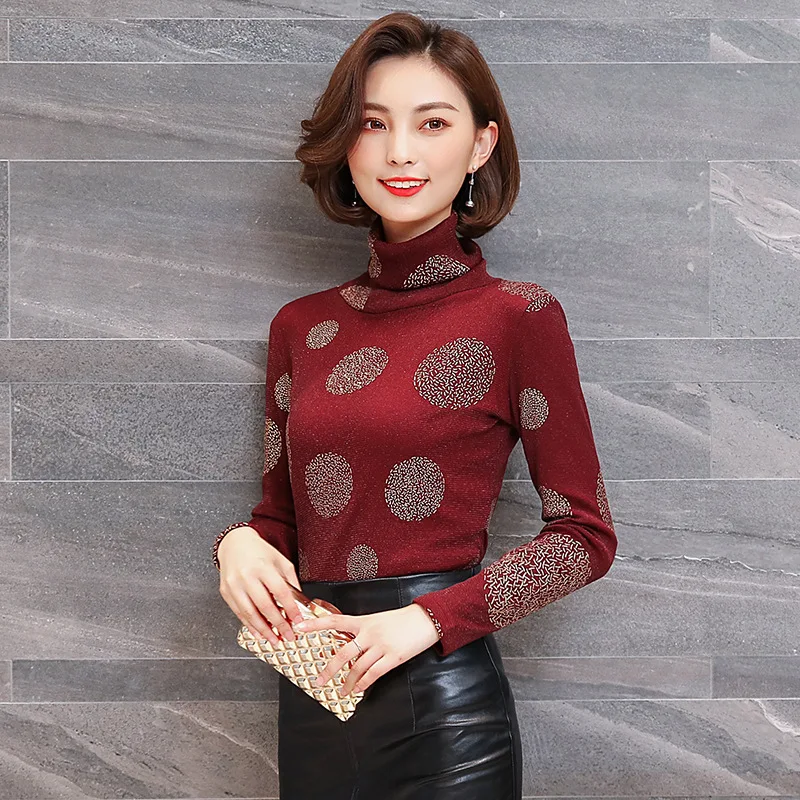 Lady Warm Lace Shirt Long Sleeve Warm Shirts Female Winter Large Size T Shirt High Collar Plus Thick Clothes 11 Colors B9644
Lady Warm Lace Shirt Long Sleeve Warm Shirts Female Winter Large Size T Shirt High Collar Plus Thick Clothes 11 Colors B9644