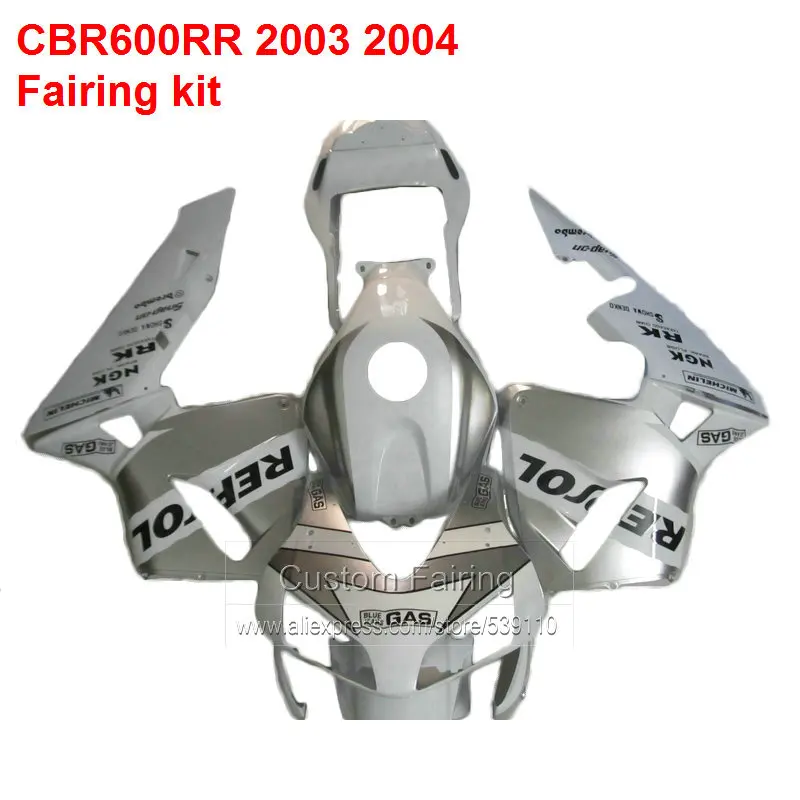 White Silver Fairings For HONDA CBR600RR 0304 ( Injection Molding ) decal fairing kit TP29
White Silver Fairings For HONDA CBR600RR 0304 ( Injection Molding ) decal fairing kit TP29