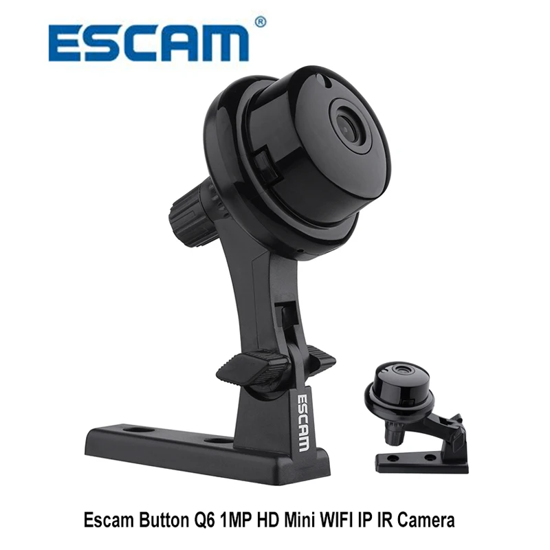Escam Кнопка Q6 1MP HD 720 P мини WI-FI IP Камера Крытый Инфракрасный Ночное видение Onvif