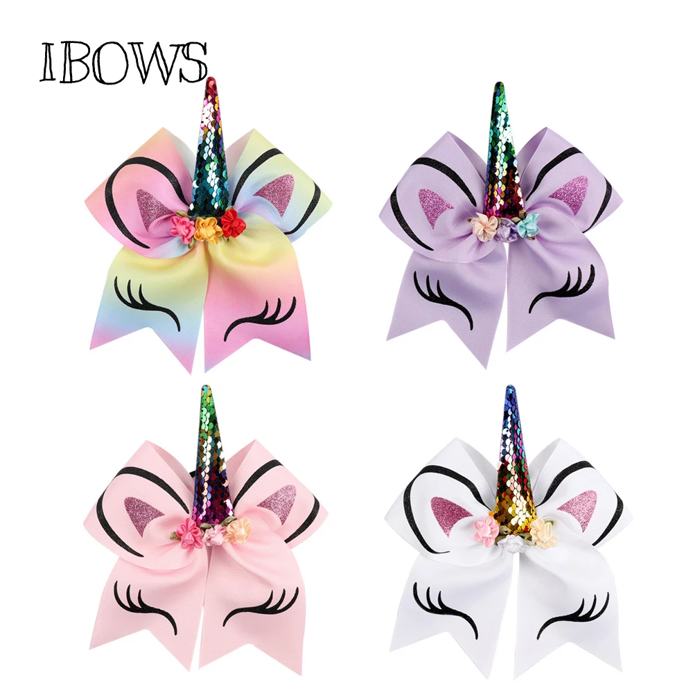 7'' Large Sequin horse horn Cheer Bows Glitter Print Floral Hair Bow With Elastic Clips Band For Girls Boutique Hair Accessories
7'' Large Sequin horse horn Cheer Bows Glitter Print Floral Hair Bow With Elastic Clips Band For Girls Boutique Hair Accessories
