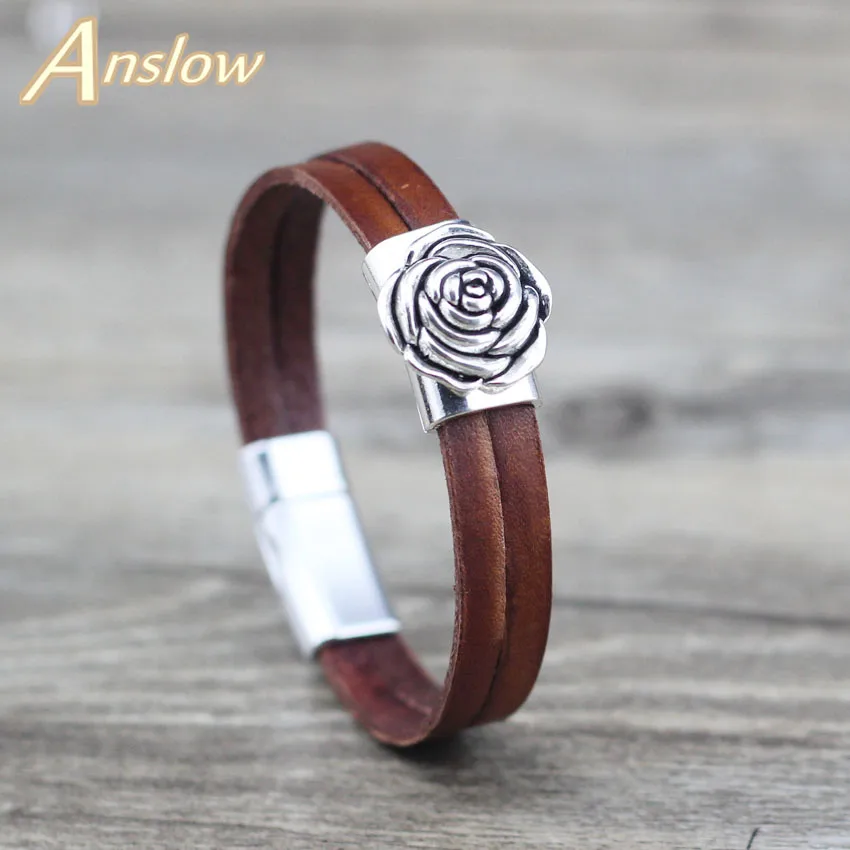 Anslow Fashion Jewelry New Brand Vintage Retro Elegant Women Flowers Flat Leather Bracelets Men's Unisex Accessories LOW0722LB
Anslow Fashion Jewelry New Brand Vintage Retro Elegant Women Flowers Flat Leather Bracelets Men's Unisex Accessories LOW0722LB
