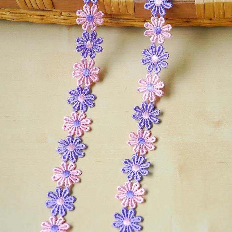 40Yards Purple Daisy Flowers Lace Trim Knitting Wedding Embroidered Diy Handmade Patchwork Ribbon Headdress Sewing Supplies
40Yards Purple Daisy Flowers Lace Trim Knitting Wedding Embroidered Diy Handmade Patchwork Ribbon Headdress Sewing Supplies
