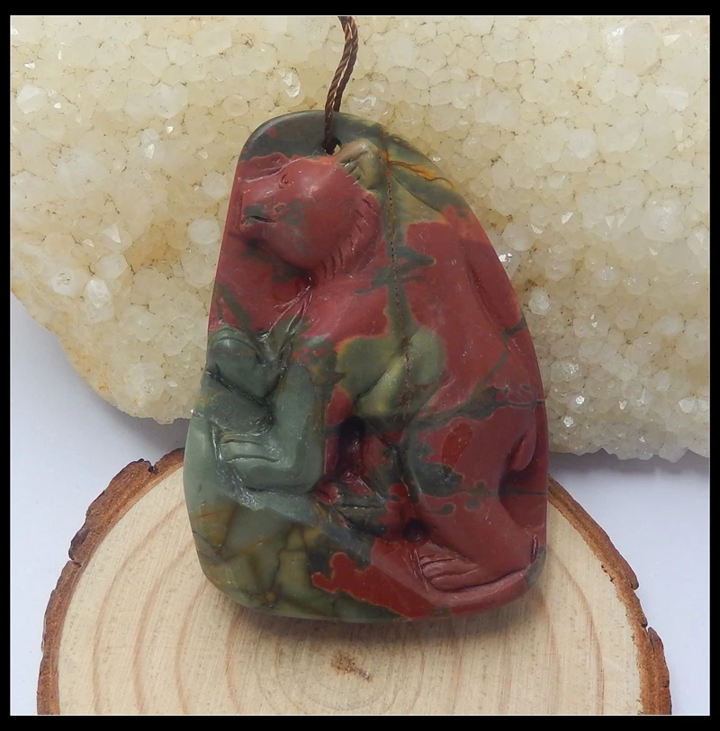 Natural Stone Handcarving Bear Multi-color Picasso Pendant 53x40x8mm 30.8g natural stone carved necklace bead pendant
Natural Stone Handcarving Bear Multi-color Picasso Pendant 53x40x8mm 30.8g natural stone carved necklace bead pendant