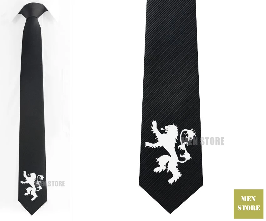 Мужской облегающий галстук Lion Siil жаккардовый тонкий 6 см для свадебной вечеринки
