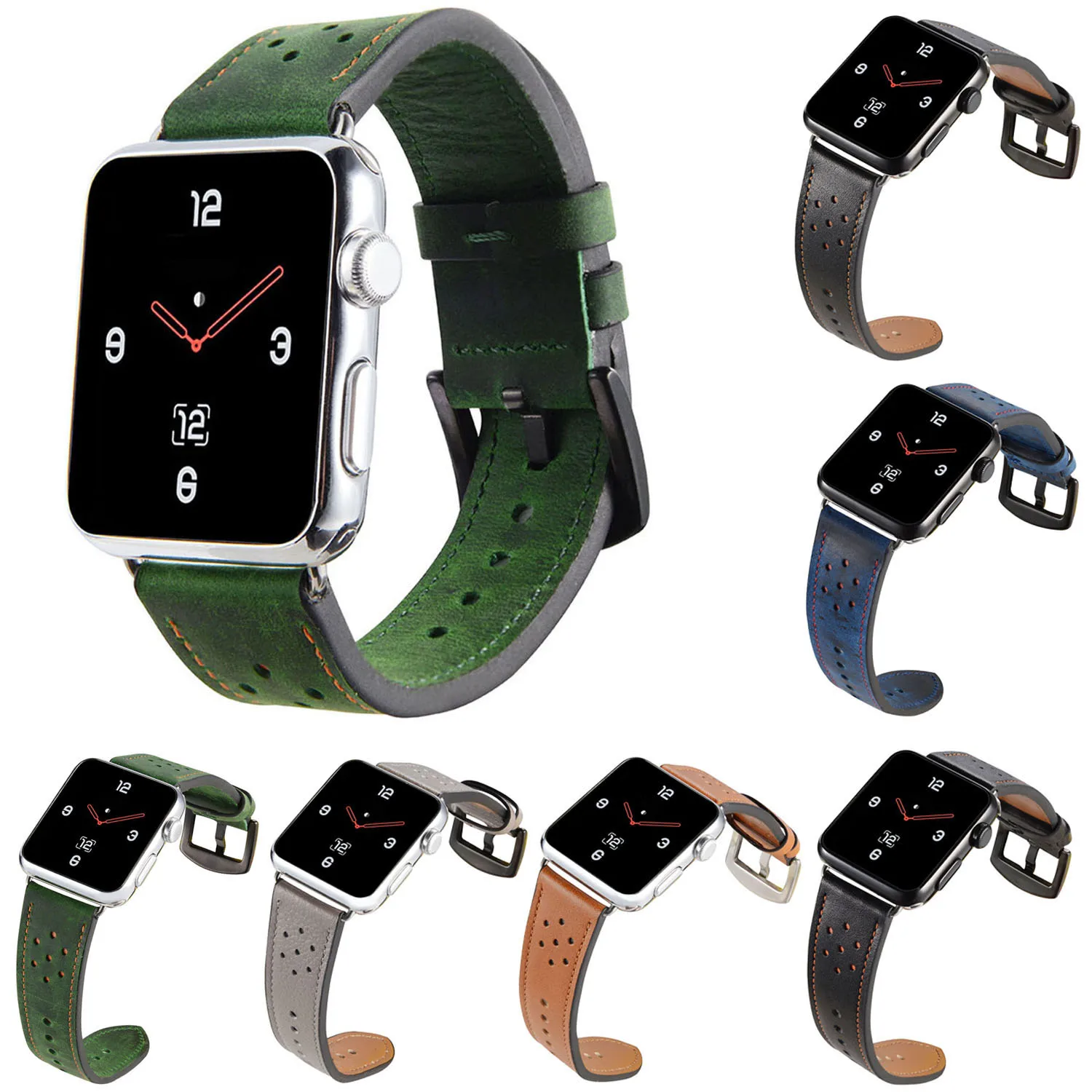 Luxury Real Leather Strap for Apple Watch iWatch Series 4/3/2/1 Band 44mm 40mm 42mm 38mm Genuine Leather Watchband
Luxury Real Leather Strap for Apple Watch iWatch Series 4/3/2/1 Band 44mm 40mm 42mm 38mm Genuine Leather Watchband