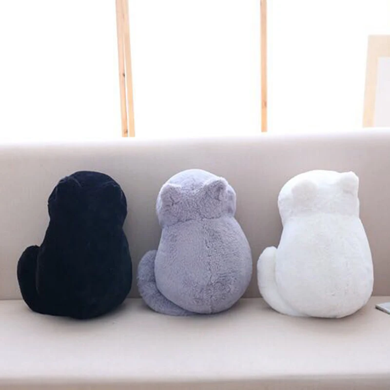 

3 Colors Kawaii Plush Cat Toys Staffed Cute Shadow Cat Dolls Kids Gift Doll Lovely Animal Toys Home Decoration Soft Pillows