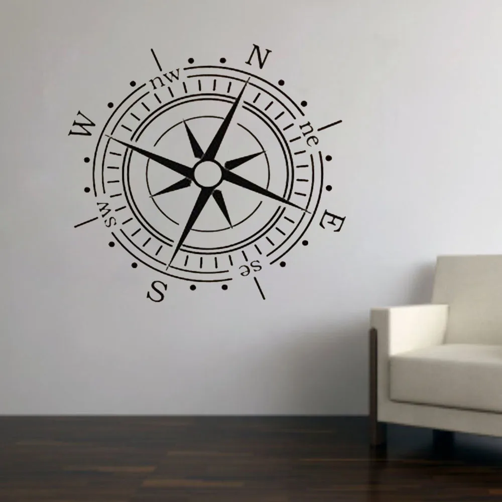 Compass Wall Sticker Art Wall Decals Home Decors Living Room Coastal Decor Compassed Pattern Self Adhesive Removable B223
Compass Wall Sticker Art Wall Decals Home Decors Living Room Coastal Decor Compassed Pattern Self Adhesive Removable B223