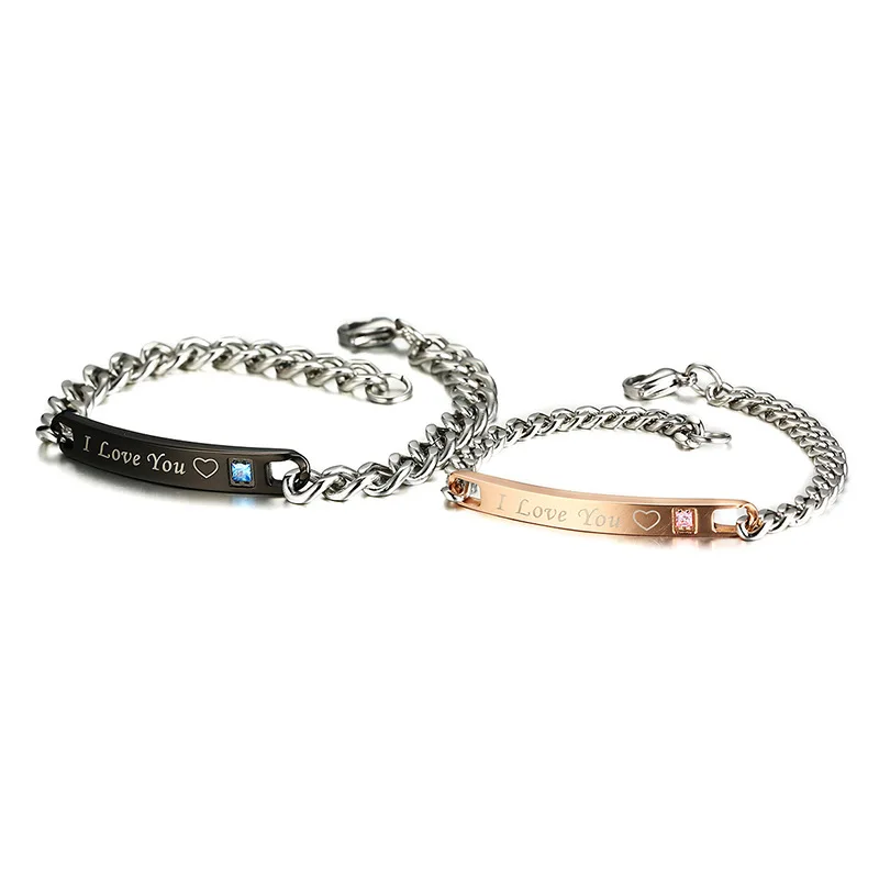 Trendy Rose Gold Color Cubic Zircon Bracelets For Women Jewelry Black Color Men Bracelet Couple Bracelets Bangles For Lover's
Trendy Rose Gold Color Cubic Zircon Bracelets For Women Jewelry Black Color Men Bracelet Couple Bracelets Bangles For Lover's
