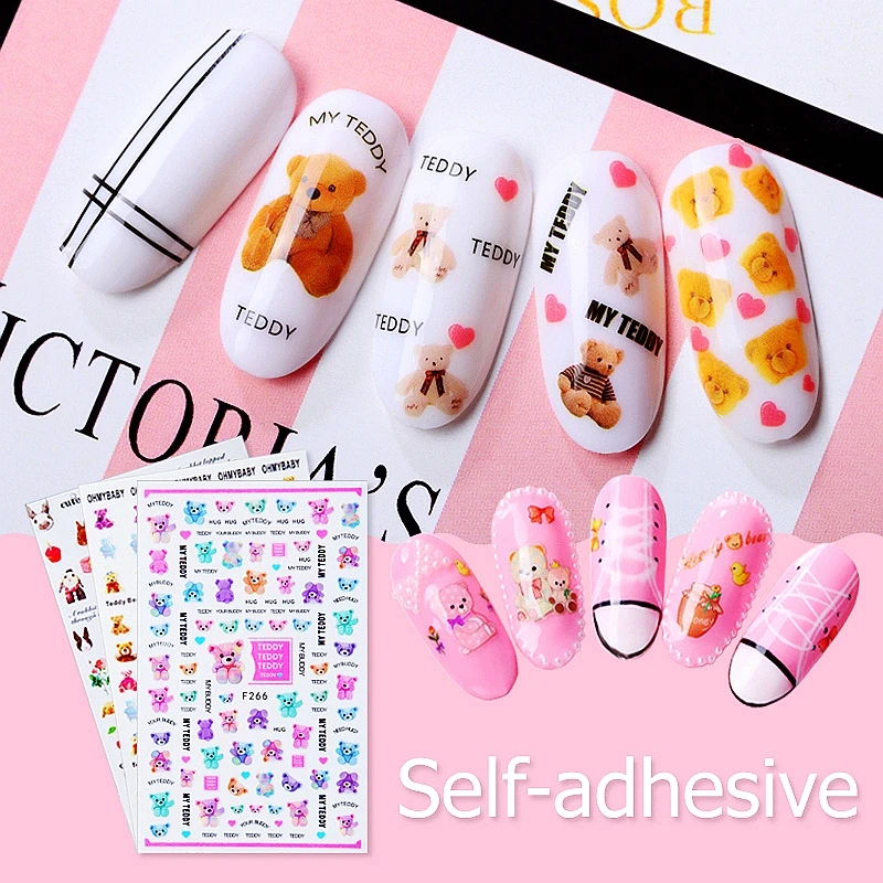 10 Sheets Self-adhesive 3d nail art decorations sticker ultra-thin cute cartoon nail decals manicure nail supplies tool
10 Sheets Self-adhesive 3d nail art decorations sticker ultra-thin cute cartoon nail decals manicure nail supplies tool