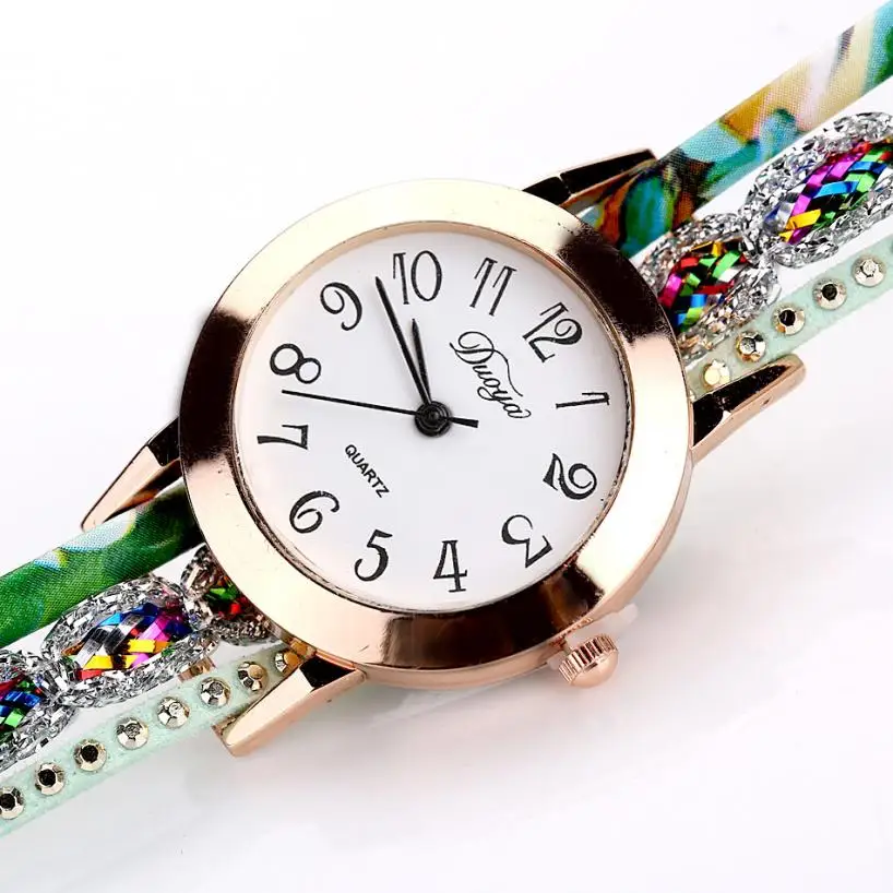 Женские кварцевые часы с кожаным браслетом роскошные Топ бренда 2019 цветком