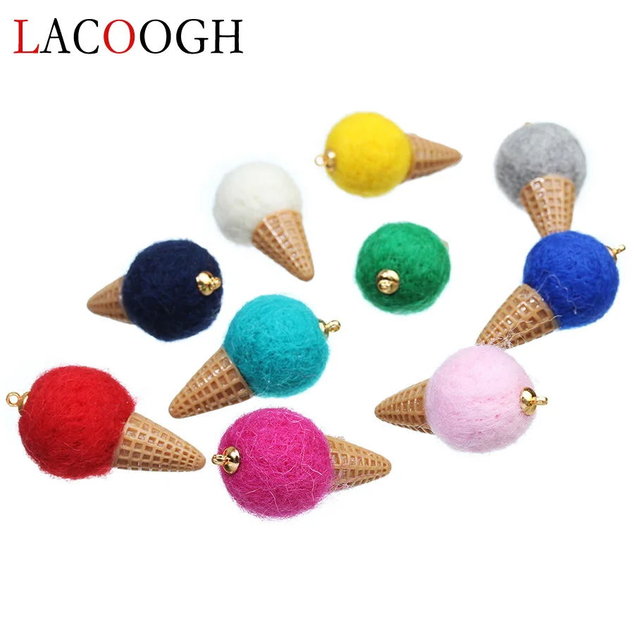 Lacoogh 10pcs/lot 40*22mm Cute Ice Cream Ball Hat Charms Fit Earrings Faux Cashmere Ethnic Boho Pendant For DIY Jewelry Making
Lacoogh 10pcs/lot 40*22mm Cute Ice Cream Ball Hat Charms Fit Earrings Faux Cashmere Ethnic Boho Pendant For DIY Jewelry Making