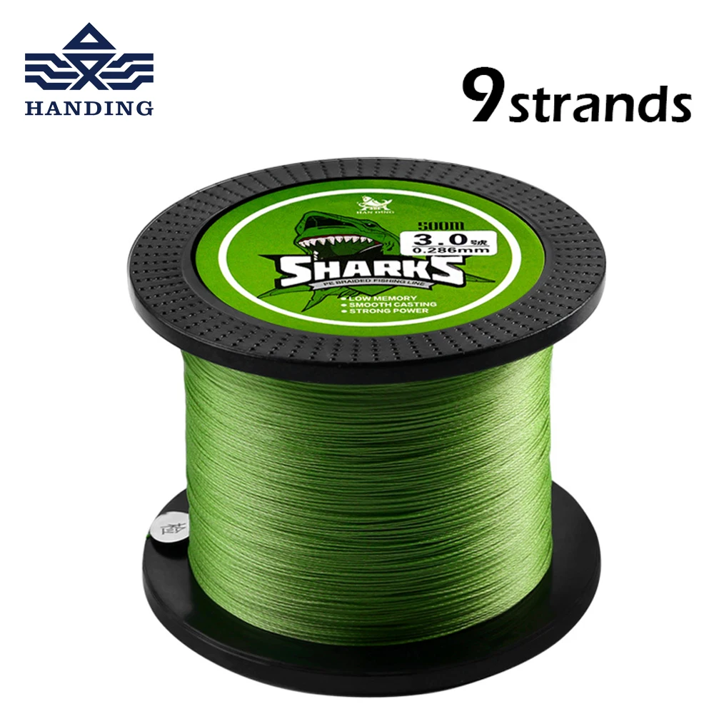 Вручение 500 M 9 пряди плетеные лески Multifilament super Strong 18LB-96LB PE линии Карп рыболовные