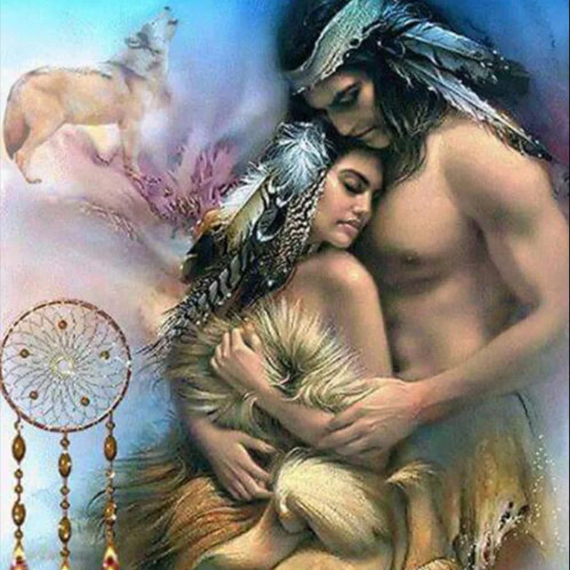 DIY Diamond Painting Cross Stitch Indian couple 3D Full Square Diamond Embroidery wolf Patterns Rhinestones Mosaic Home Decor
DIY Diamond Painting Cross Stitch Indian couple 3D Full Square Diamond Embroidery wolf Patterns Rhinestones Mosaic Home Decor