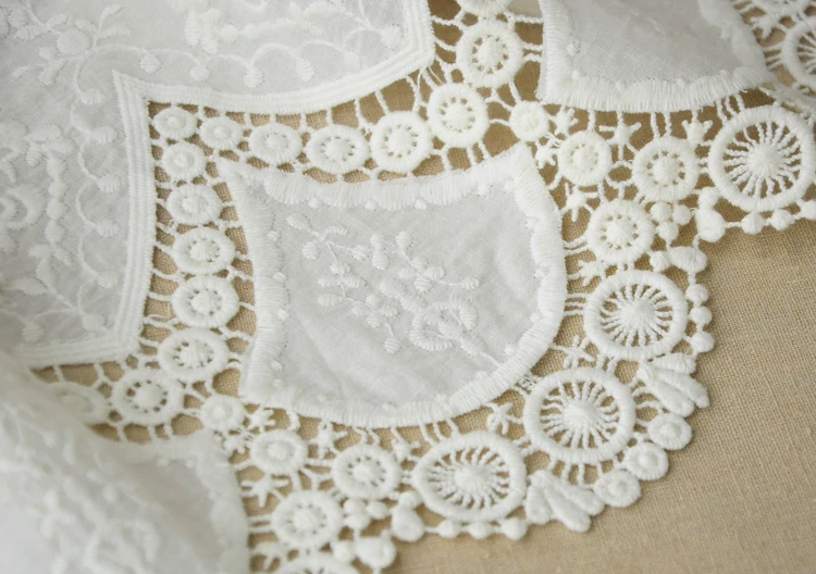 High Quality White Embroidered Cotton Lace Fabric Lace Fabric Lace Cloth for Patchwork Sewing Dress Skirt Doll's Cloth DIY 130cm
High Quality White Embroidered Cotton Lace Fabric Lace Fabric Lace Cloth for Patchwork Sewing Dress Skirt Doll's Cloth DIY 130cm