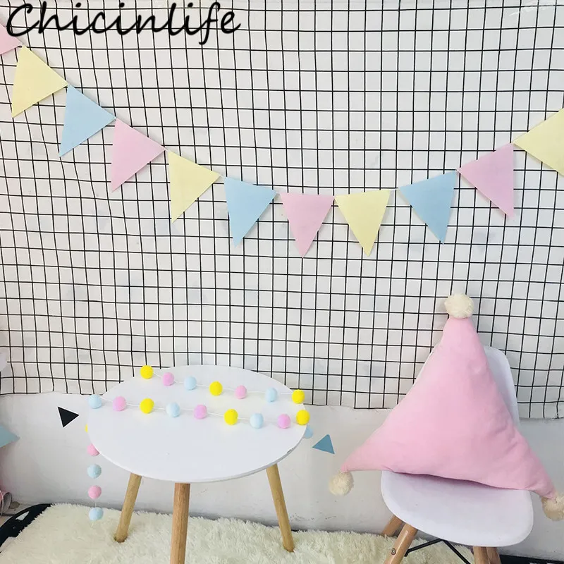 Chicinlife 12 шт./компл. нетканый баннер с днем рождения флаг Детский душ детские
