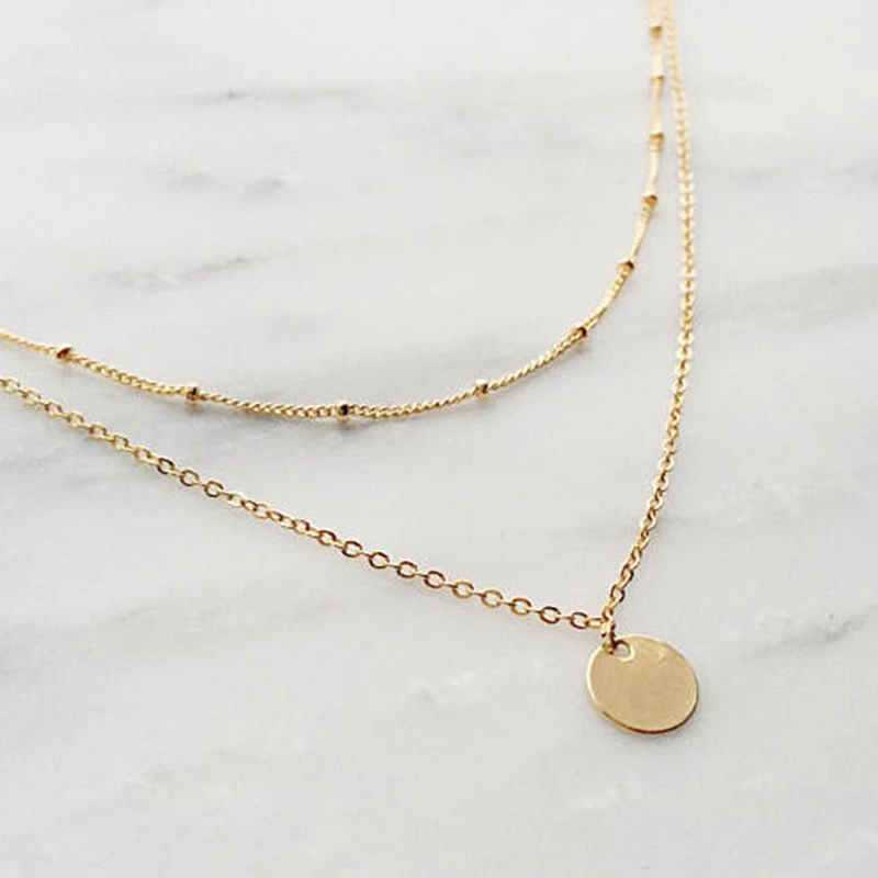 7MM Coins Necklace14k Gold Filled Choker Handmade Pendant Collier Femme Kolye Double Layer Collares Jewelry Necklace For Women
7MM Coins Necklace14k Gold Filled Choker Handmade Pendant Collier Femme Kolye Double Layer Collares Jewelry Necklace For Women