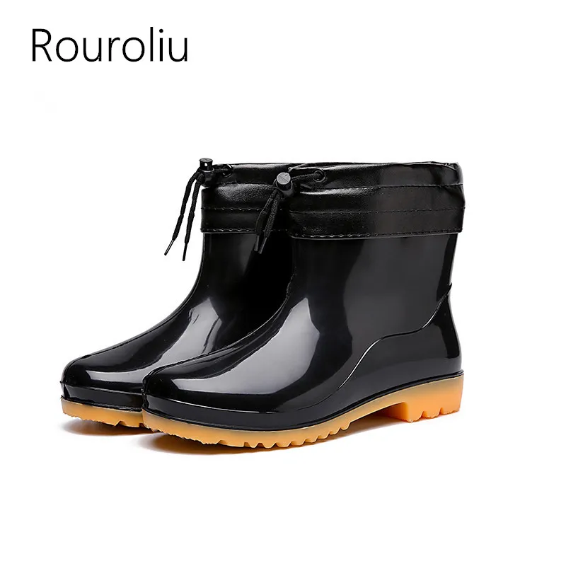 Rouroliu Men Autumn PVC Rain Boots Waterproof Water Shoes Male Wellies Non-Slip Winter Rainboots Warm Socks Inserts RT352
Rouroliu Men Autumn PVC Rain Boots Waterproof Water Shoes Male Wellies Non-Slip Winter Rainboots Warm Socks Inserts RT352