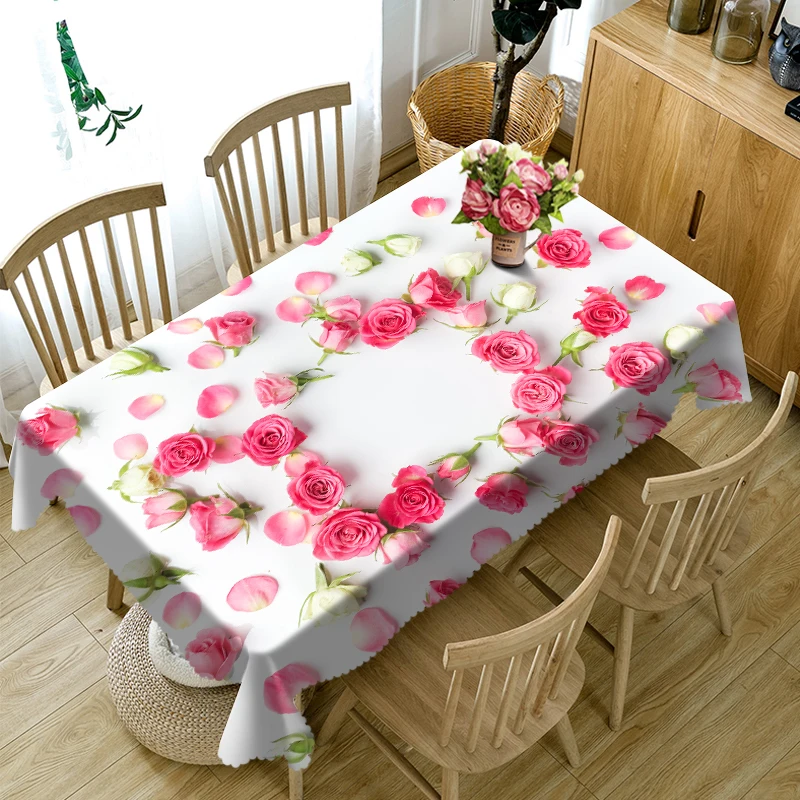 European 3d Red Roses Flowers print Tablecloth Thicken Polyester Cloth Rectangular and Round Table Cloth for Wedding Decoration
European 3d Red Roses Flowers print Tablecloth Thicken Polyester Cloth Rectangular and Round Table Cloth for Wedding Decoration