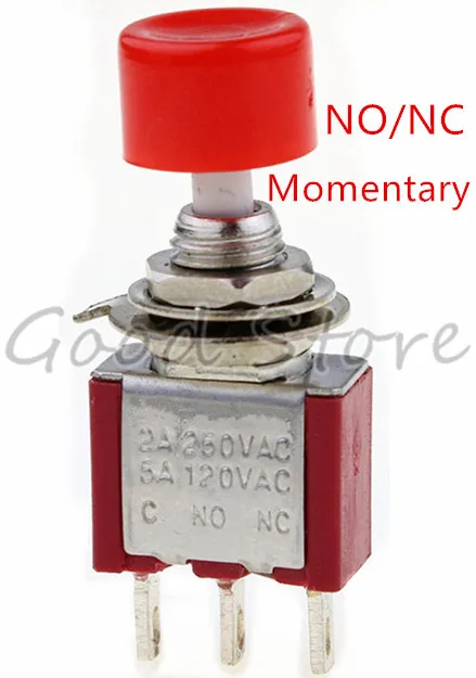 DS612 Red 3 Pin SPDT Momentary AC 2A/250V 5A/120V Push Button Pushbutton Switch 1 NO 1 NC
DS612 Red 3 Pin SPDT Momentary AC 2A/250V 5A/120V Push Button Pushbutton Switch 1 NO 1 NC