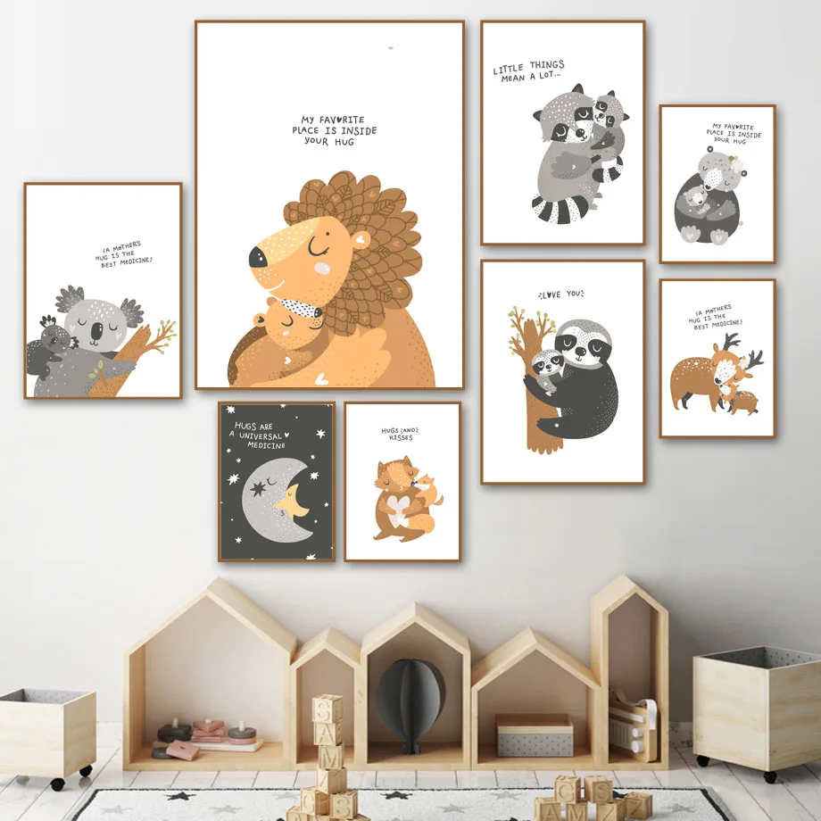 Cartoon Lion Deer Koala Moon Animal Love Nordic Posters And Prints Wall Art Canvas Painting Wall Pictures Baby Kids Room Decor
Cartoon Lion Deer Koala Moon Animal Love Nordic Posters And Prints Wall Art Canvas Painting Wall Pictures Baby Kids Room Decor