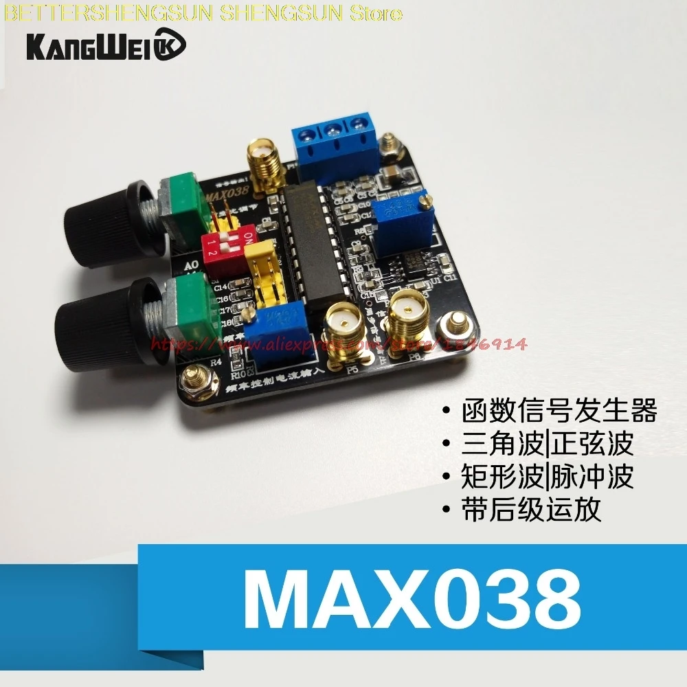 Модуль генератора сигналов MAX038, треугольная волна, синусоидальный сигнал, столб op amp
Модуль генератора сигналов MAX038, треугольная волна, синусоидальный сигнал, столб op amp