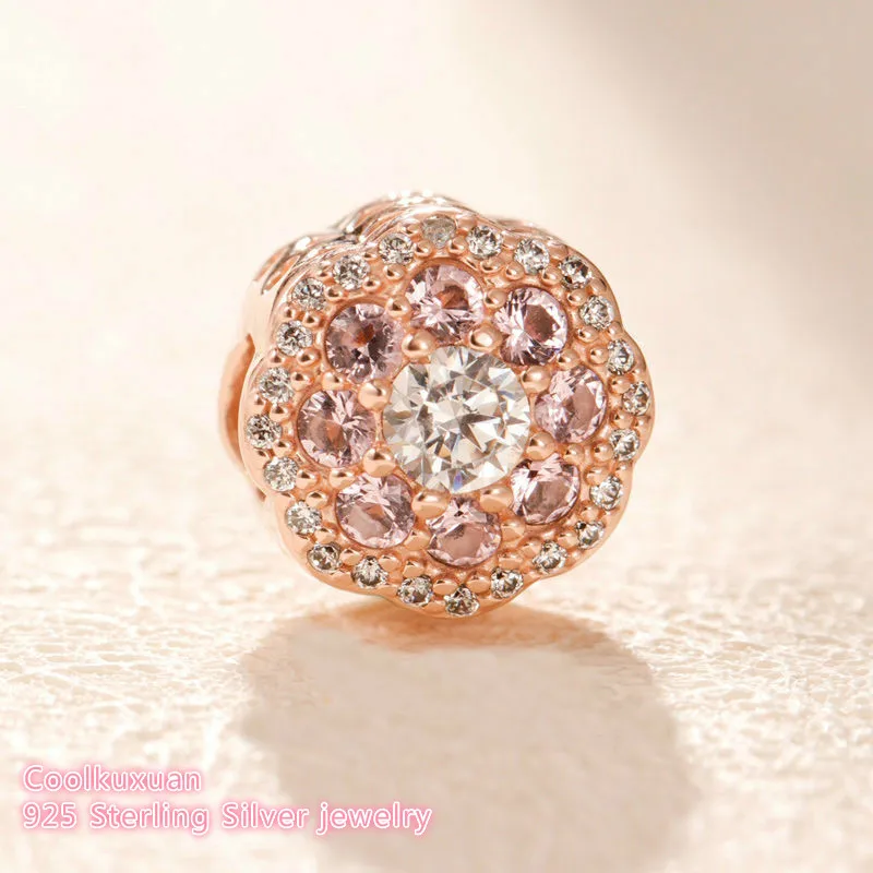 Spring 100% 925 Sterling Silver Pink shine Flower Charm Rose Gold beads Fits Original Pandora bracelets Jewelry Making
Spring 100% 925 Sterling Silver Pink shine Flower Charm Rose Gold beads Fits Original Pandora bracelets Jewelry Making