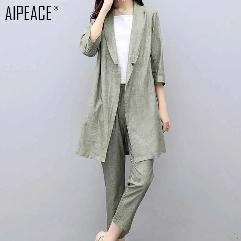 AIPEACE/женские костюмы из 2 предметов тонкая рабочая одежда женские брючные куртки