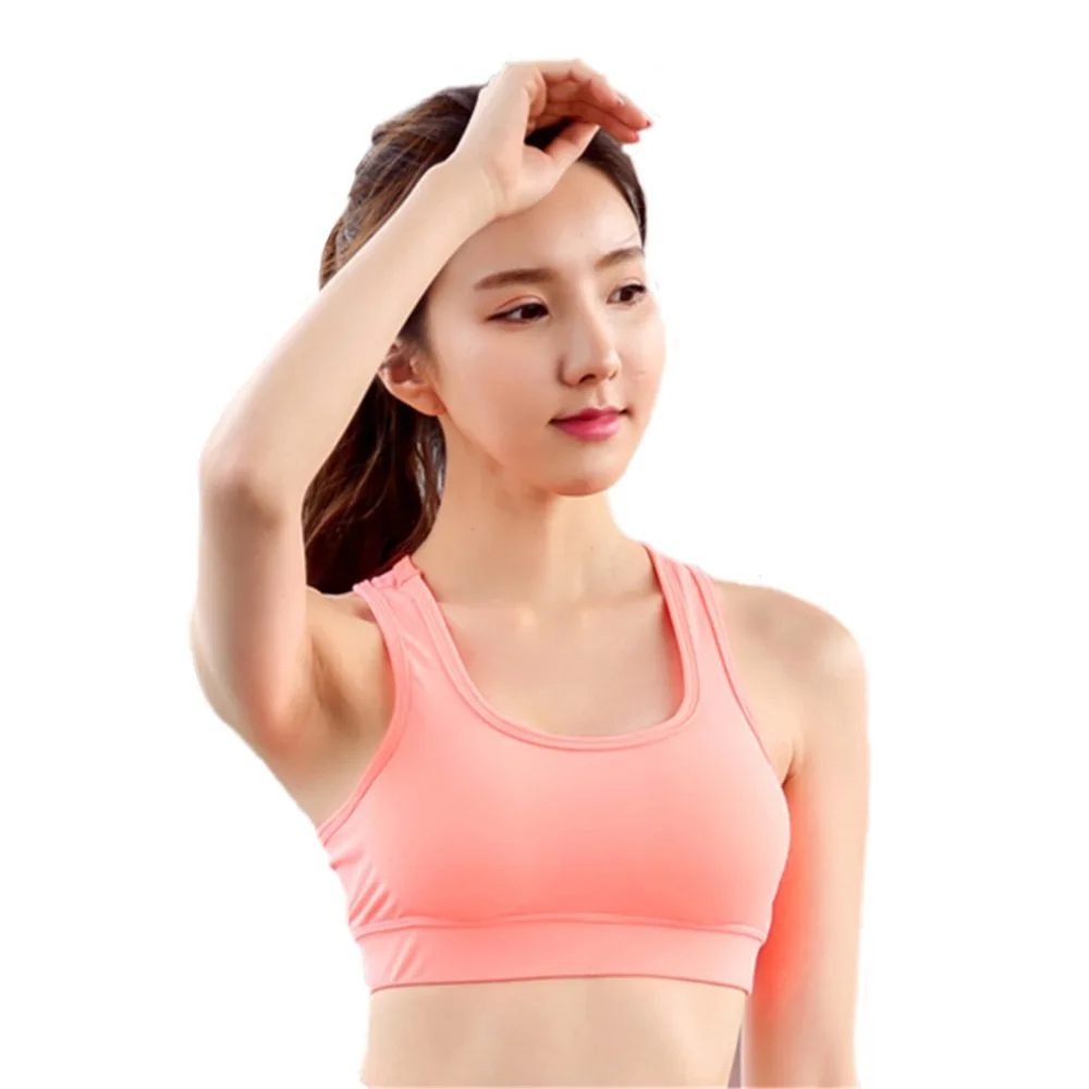 Absorb Sweatshirt Yoga Quick Dry Breathable Running Solid Pink Corset Sports Bra Ladies Seamless | Спорт и развлечения