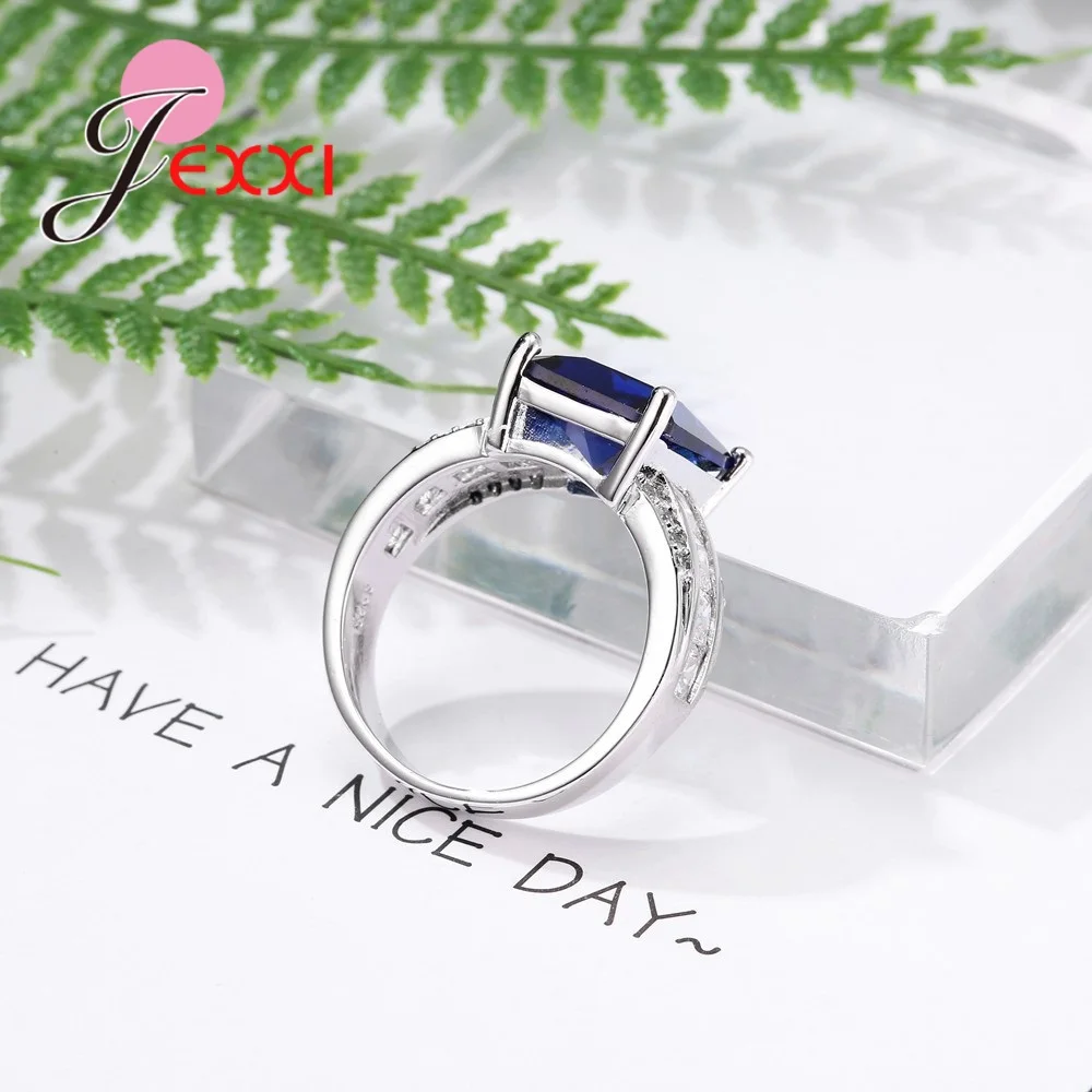 Exquisite 925 Sterling Silver For Woman Wedding Birthday Blue Cubic Zircon Crystal Engagement Jewelry Bridal Accessories
Exquisite 925 Sterling Silver For Woman Wedding Birthday Blue Cubic Zircon Crystal Engagement Jewelry Bridal Accessories