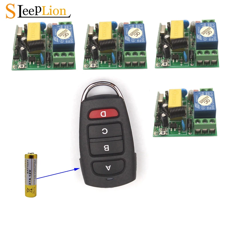Sleeplion 110V 220V 10A Relay Wireless Remote Control Switch Remote Light Switch System Receiver Transmitter Remote Controller
Sleeplion 110V 220V 10A Relay Wireless Remote Control Switch Remote Light Switch System Receiver Transmitter Remote Controller