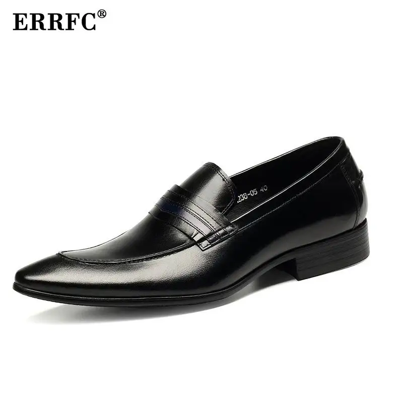 ERRFC Designer Men Black Formal Shoes Fashion Pointed Toe Slip On Leisure Leather Shoes For Man Brown Boat Shoes Size 37-44
ERRFC Designer Men Black Formal Shoes Fashion Pointed Toe Slip On Leisure Leather Shoes For Man Brown Boat Shoes Size 37-44
